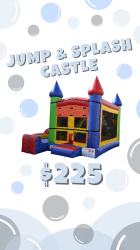 Jump and splash castle wet/dry